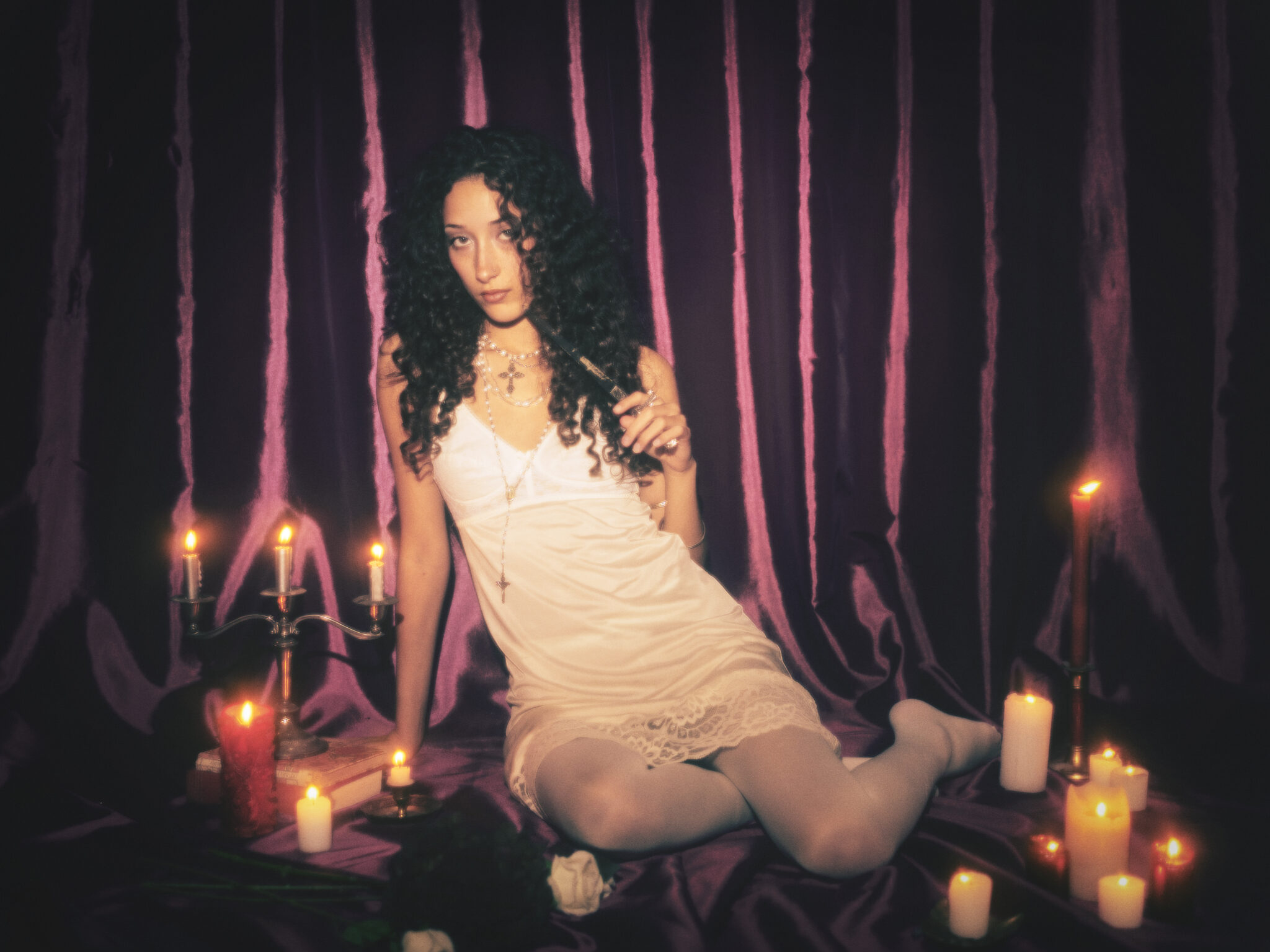 portrait séance a thème velvet